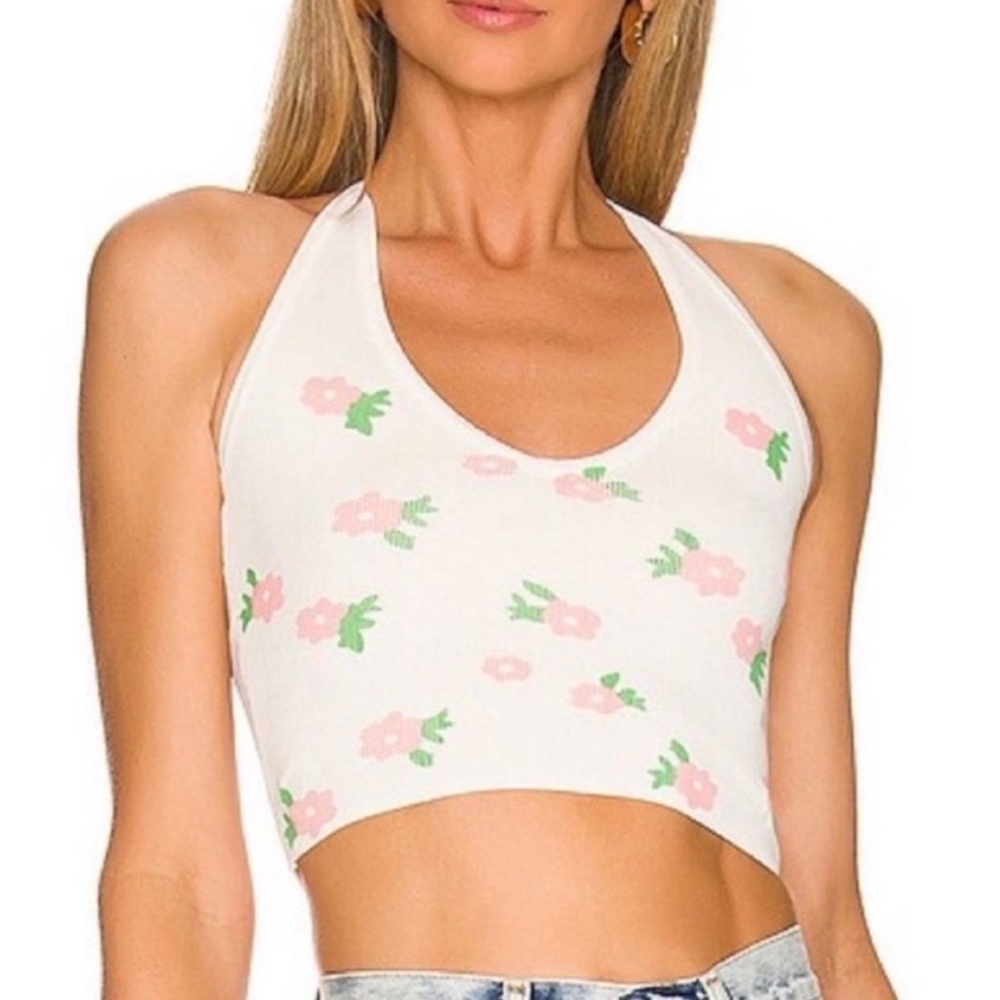 MORE TO COME Elena Daisy Halter Top